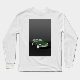 MGB GT Graphic Poster -Green Long Sleeve T-Shirt